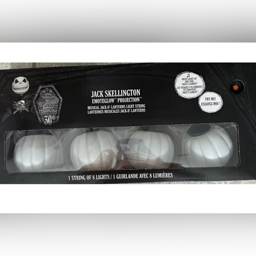 Disney Nightmare JACK SKELLINGTON Musical Animated String Lights
